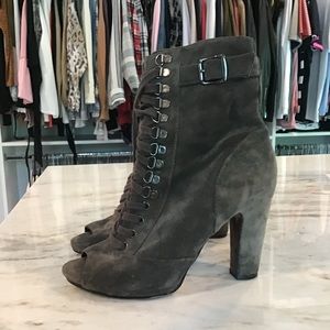 Sam Edelman Lace-Up Heeled Ankle Boots / Booties